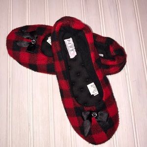 PinkK Buffalo Plaid slippers